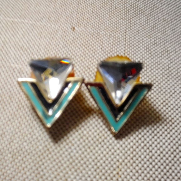 Geometrical Earrings Post - Picture 1 of 6